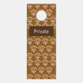 Affichette De Porte Couronnes roses marron (Dos)