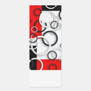 Affichette De Porte Couverture Sherpa Cercles Rouge Noir