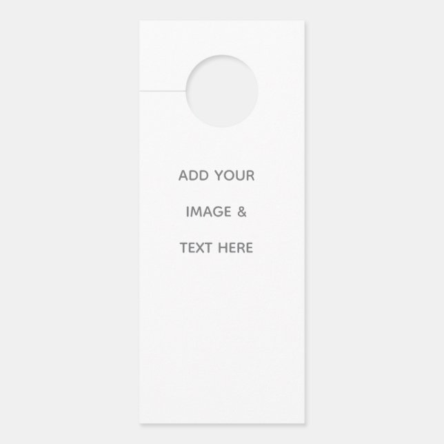 Affichette De Porte Create Your Own white  (Devant)