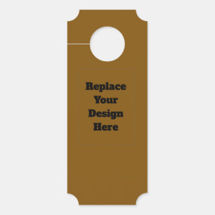 Affichette De Porte Créez Votre Propre Marron