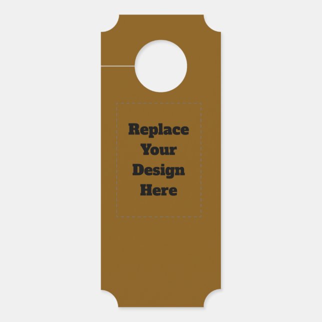 Affichette De Porte Créez Votre Propre Marron (Devant)