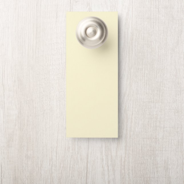 Affichette De Porte Crème (Sur le bouton)