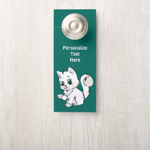 Affichette De Porte Cute Baby Kitten Adorable Chat Salle Personnalisée