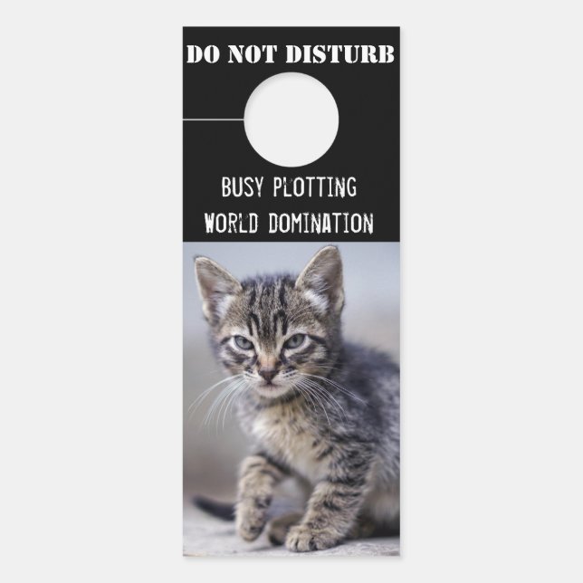 Affichette De Porte Cute Drôle Kitten Ne Disturbe Pas (Devant)