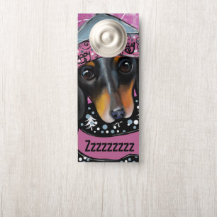 AFFICHETTE DE PORTE DACHSHUND