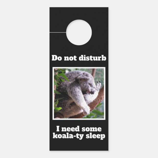Affichette de porte de Koala-ty Sleep (Devant)
