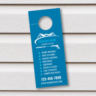Affichette de porte de lavage sous pression, cintr