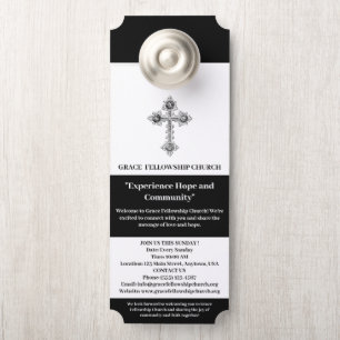 Affichette de porte de l'église personnalisée
