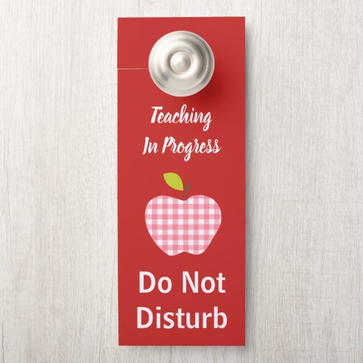 Affichette de porte de l'enseignant sur deux côtés (Sur le bouton)