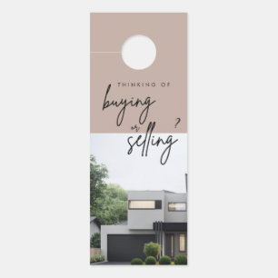 Affichette de porte de marketing immobilier modern