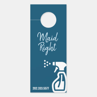 Affichette de porte de nettoyage de maison