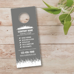 Affichette de porte de soins de pelouse Affichette