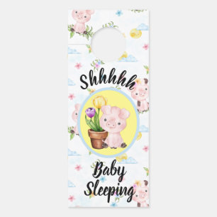 Affichette De Porte Décor de porte couchage pour bébé doux