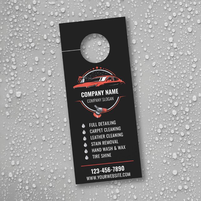 Affichette de porte Détail Auto Mobile, Lave-linge (Créateur téléchargé)