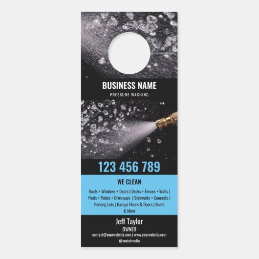 Affichette De Porte Deux langues Lave-pression Lave-linge (Dos)