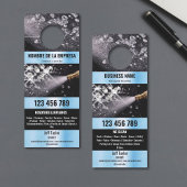 Affichette De Porte Deux langues Lave-pression Lave-linge