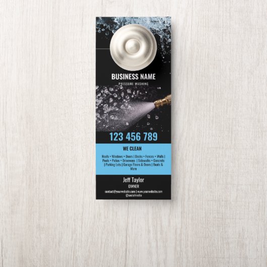 Affichette De Porte Deux langues Lave-pression Lave-linge (Sur le bouton)