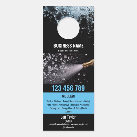 Affichette De Porte Deux langues Lave-pression Lave-linge (Dos)