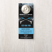 Affichette De Porte Deux langues Lave-pression Lave-linge (Sur le bouton)