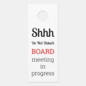 Affichette De Porte Do Not Disturb Board Meeting In Progress (Devant)