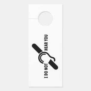 Affichette De Porte Doven, slechthorend, doofheid, logo de géhoorverli