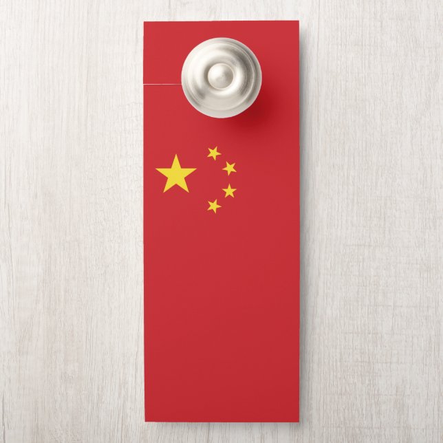 Affichette De Porte Drapeau chinois (Sur le bouton)