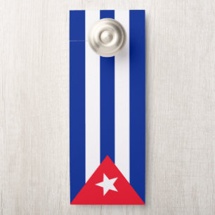 Affichette De Porte Drapeau Cuba