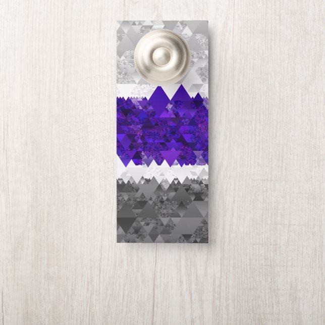 Affichette De Porte Drapeau de fierté Boho Géométrique Mod Rétro Greyg (Sur le bouton)