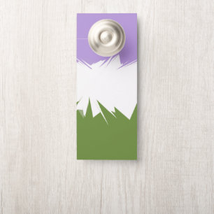 Affichette De Porte Drapeau de fierté Genderqueer abstrait ZigZag épic
