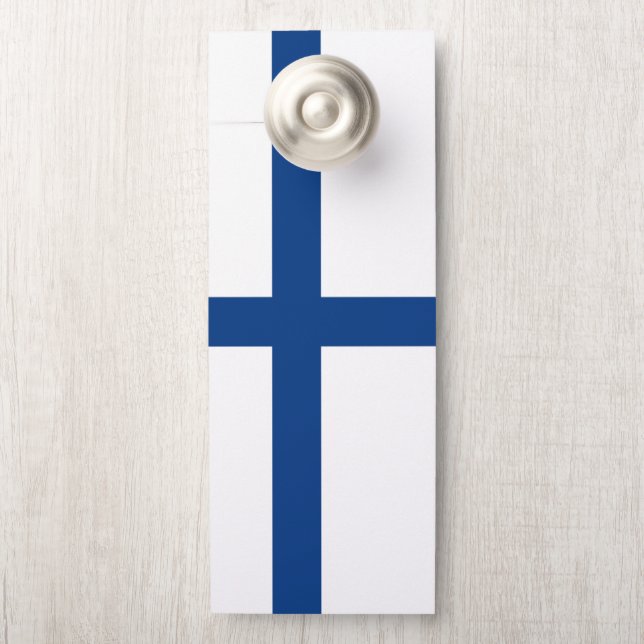 Affichette De Porte Drapeau de Finlande (Sur le bouton)