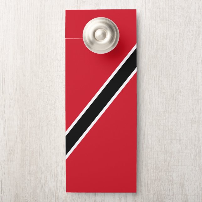 Affichette De Porte Drapeau de Trinité-et-Tobago (Sur le bouton)
