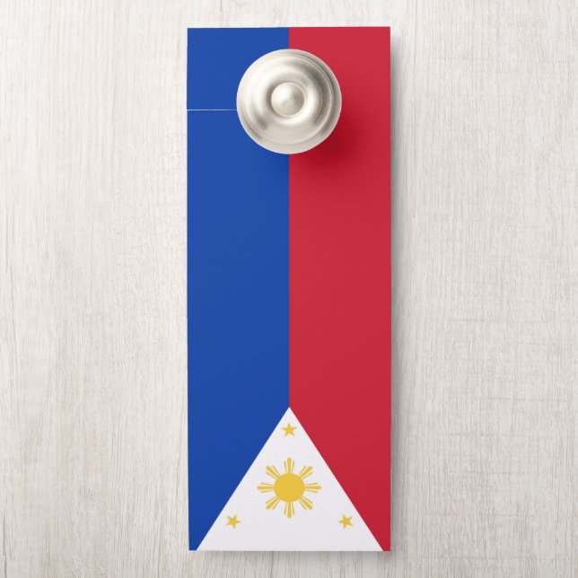 Affichette De Porte drapeau des Philippines (Sur le bouton)