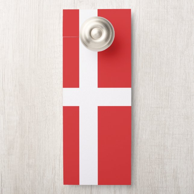 Affichette De Porte Drapeau du Danemark (Sur le bouton)