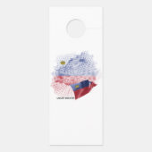 Affichette De Porte drapeau du Liechtenstein (Dos)
