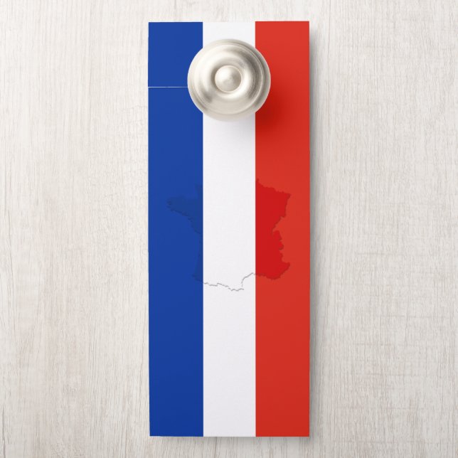 Affichette De Porte drapeau français (Sur le bouton)