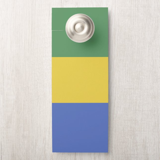 Affichette De Porte Drapeau Gabon (Sur le bouton)