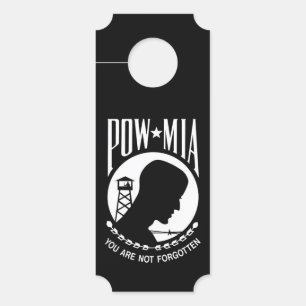 Affichette De Porte Drapeau POW MIA : Soldats disparus de la guerre du