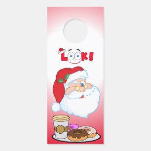 Affichette de porte du Père Noël