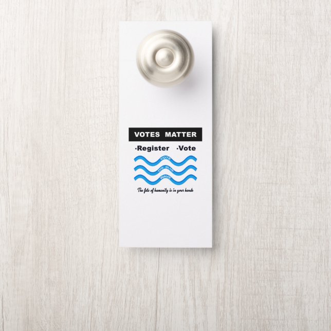 Affichette De Porte Élections (Sur le bouton)