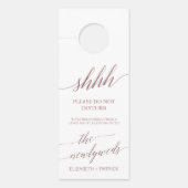 Affichette De Porte Élégant Rose Gold Calligraphy Mariage invité (Devant)