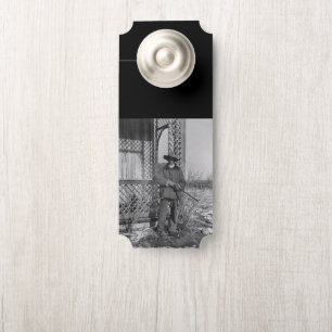 Affichette De Porte Éleveur de cow-boys ou hors-la-loi canadien de la
