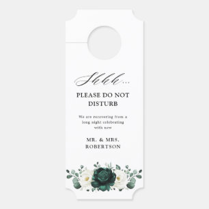Affichette De Porte Emerald Green Eucalyptus Ne pas déranger Porte Ha