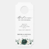 Affichette De Porte Emerald Green Eucalyptus Ne pas déranger Porte Ha (Dos)