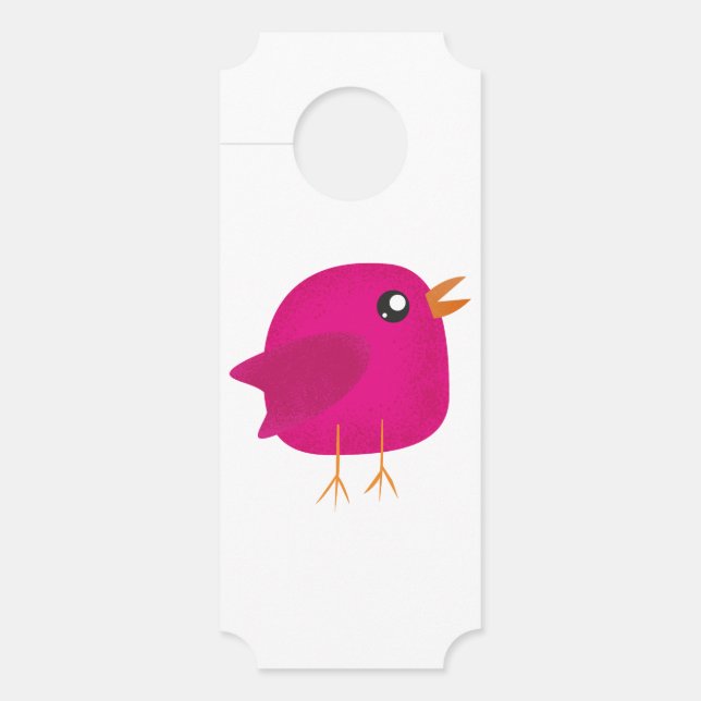 Affichette De Porte Enfants mignonette birdy (Devant)