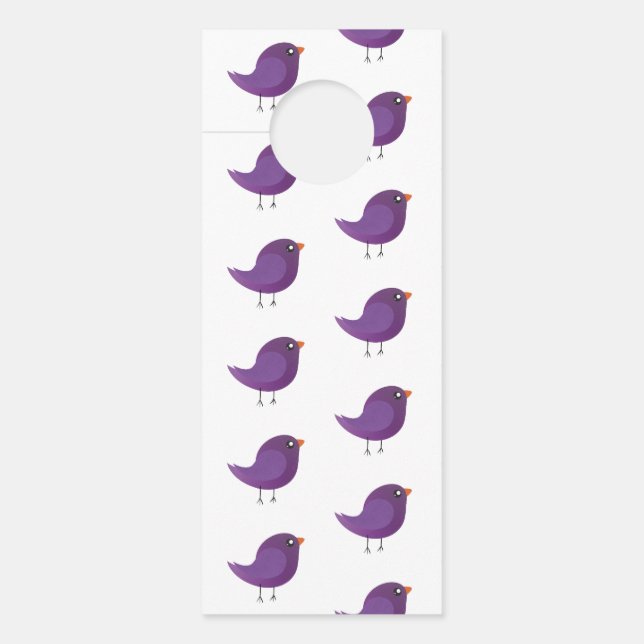 Affichette De Porte Enfants oiseau mignon  (Devant)