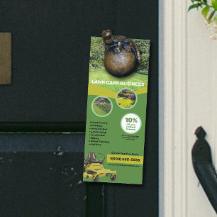 Affichette De Porte Entreprises de soins de pelouse