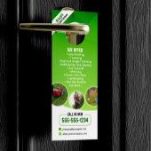 Affichette De Porte Entretien de la pelouse jardinage de l'herbe