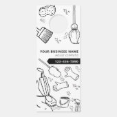 Affichette De Porte Entretien ménager de la maison moderne Janitorial (Devant)