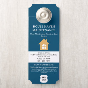 Affichette De Porte Entretien professionnel à domicile