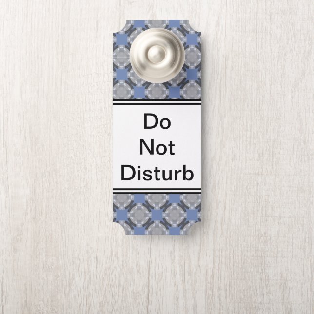 Affichette De Porte Faded Circle Grid par Kenneth Yoncich (Sur le bouton)